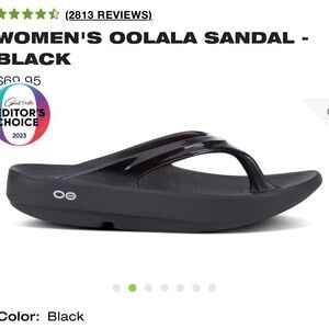 Black oofos sandal size 10 women’s